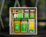 Gift box large {Gawa Ghee Small,Peanut Butter Sugar Free,Mustard Honey,Red Chili Flakes,Onion oil (Small),Ashawgandha  & Crushed Black Pepper}